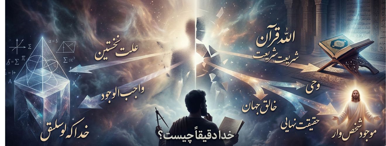 مقایسهٔ تطبیقی میان «خدای انتزاعی فلسفه» و «خدای شخص‌وار دین» که تفاوت مبنایی میان علت نخستین و موجودی واجدِ اراده و وحی را به تصویر می‌کشد.